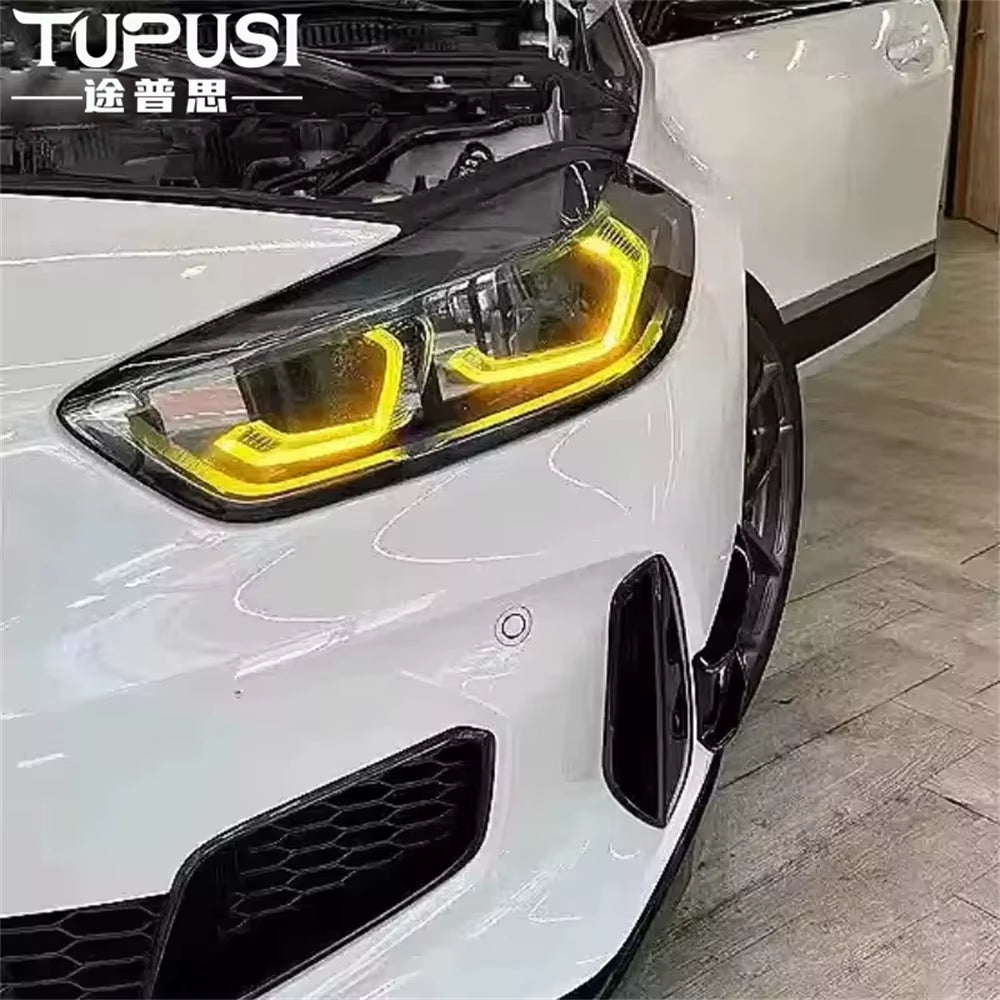 Yellow DRL lit in a white F40 / F44 headlight