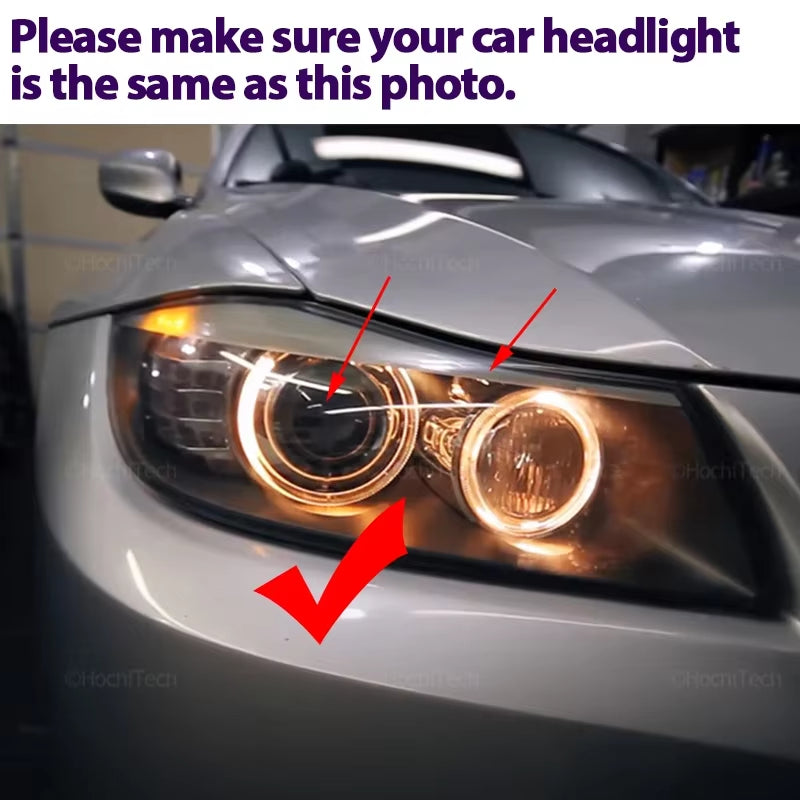 Yellow H8 angel eye bulbs for BMW E90 / E92 / E82