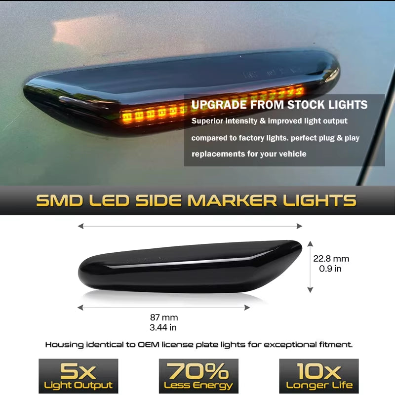 Smoked Sequential Side Markers — E9X / E6X / E8X — photo 5